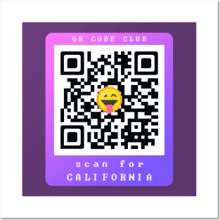 Scan for California, Qr Code Funny Memes -8 Posters and Art